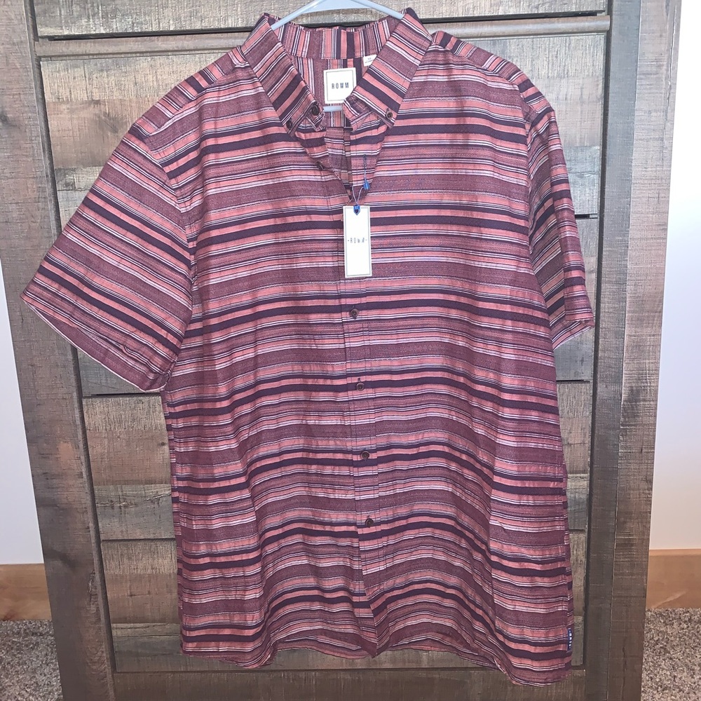 ROWM Men’s XL Short sleeve button up shirt NWT